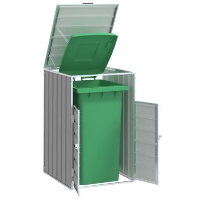 VidaXL Containerberging voor 1 container 72x81x115 cm staal grijs