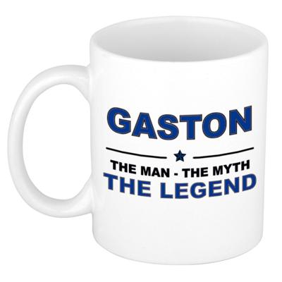 Gaston cadeau mok - man myth legend - naam koffiemok - 300 ml - collega - vaderdag