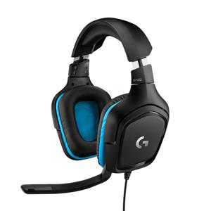 Logitech Gaming G432 Over Ear headset Gamen Kabel 7.1 Surround Zwart, Blauw Volumeregeling, Microfoon uitschakelbaar (mute)