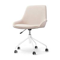 Nolon Nout-Isa Bureaustoel Beige - Stof - Wit Onderstel