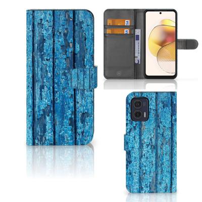Motorola Moto G73 | Book Style Case | Wood Blue Motorola Moto G73 | Book Style Case | Wood Blue