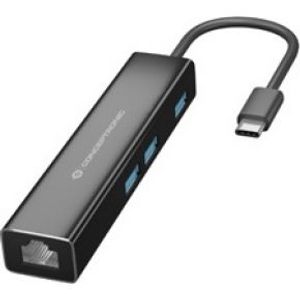 Conceptronic DONN07B interface hub USB 3.2 Gen 1 (3.1 Gen 1) Type-C 5000 Mbit/s Zwart