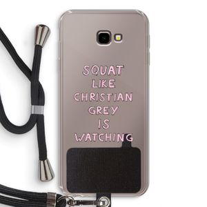 Christian Grey: Samsung Galaxy J4 Plus Transparant Hoesje met koord