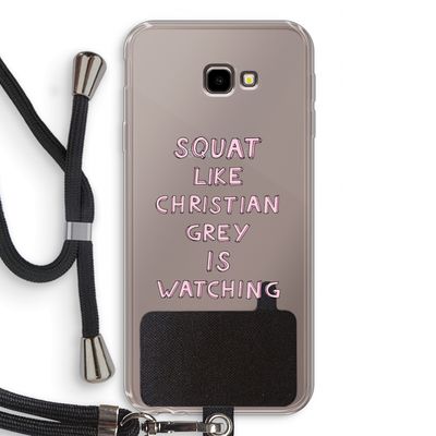 Christian Grey: Samsung Galaxy J4 Plus Transparant Hoesje met koord