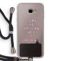 Christian Grey: Samsung Galaxy J4 Plus Transparant Hoesje met koord