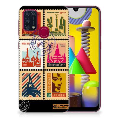 Samsung Galaxy M31 | Silliconen Back Cover | Postzegels