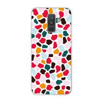 Colored Giraffe: Samsung Galaxy A6 Plus (2018) Transparant Hoesje