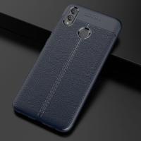 Litchi textuur TPU schokbestendige bij Huawei Honor 8 X (Marine blauw)
