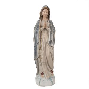 Clayre & Eef Beeld Maria 35 cm Grijs Polyresin Woondecoratie Grijs Woondecoratie