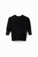 Tricot T-shirt - BLACK - S