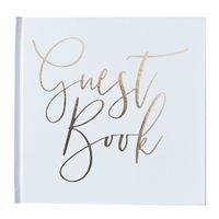 Gastenboek Bruiloft Wit/Goud
