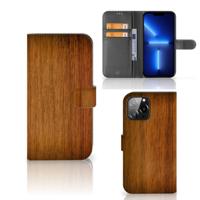 iPhone 13 Pro Max | Book Style Case | Donker Hout