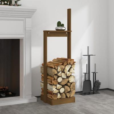 VidaXL Houtblokhouder 33,5x30x110 cm massief grenenhout honingbruin