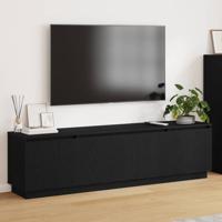 TV-kast met LED Zwart eiken 180 x 38 x 49 cm Bewerkt hout