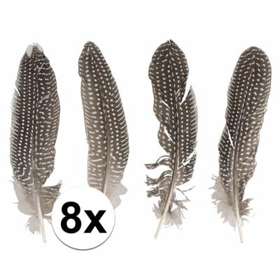 Decoratie - veren - Fazant - set van 8x stuks - Sierveren - 22cm