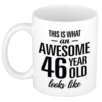 Awesome 46 year cadeau mok / beker 300 ml