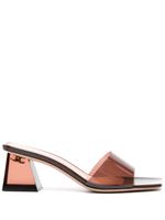 Gianvito Rossi mules Cosmic 55 mm à bout carré - Marron