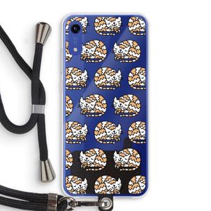 Slapende poes: Honor Play 8A Transparant Hoesje met koord