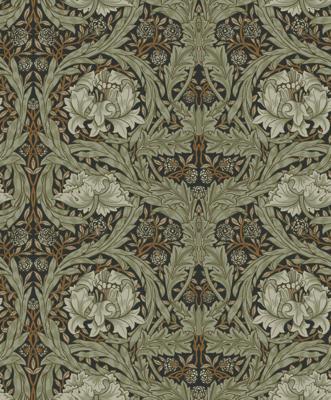 Dutch Wallcoverings Hidden Tr2 -African Marigold Zw/Grn - Zwart/Groen