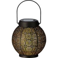 Lumineo Solar Metalen Lantaarn 14x16 cm Zwart/Goud Lumineo Solar Metalen Lantaarn 14x16 cm Zwart/Goud