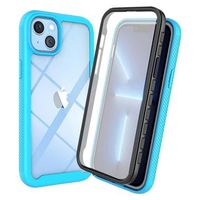 360 Protection Series iPhone 14 Plus Case - Babyblauw / Doorzichtig - thumbnail