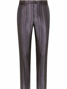 Dolce & Gabbana pantalon de costume à rayures métallisées - Violet