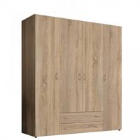 Kledingkast Baarlo - Hout - Eiken|Hout - Naturel - MDF