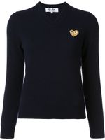 Comme Des Garçons Play heart v-neck jumper - Bleu