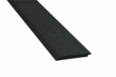 Sponningplank zwart 16x190x5000