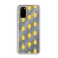 Ananas: Samsung Galaxy S20 Transparant Hoesje