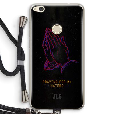 Praying For My Haters: Huawei Ascend P8 Lite (2017) Transparant Hoesje met koord