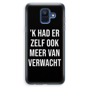 Meer verwacht - Zwart: Samsung Galaxy A6 (2018) Transparant Hoesje
