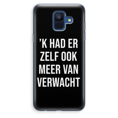Meer verwacht - Zwart: Samsung Galaxy A6 (2018) Transparant Hoesje