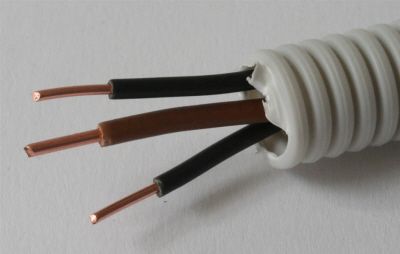 Flexibele buis 16mm met draad 1 x BR 2,5mm + 2 x ZW 1,5mm rol 100 meter