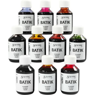 Schjerning Batikverf, diverse kleuren, 10x100 ml/ 1 doos