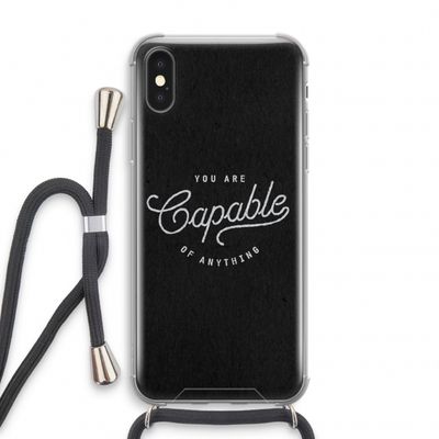 Capable: iPhone XS Transparant Hoesje met koord