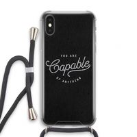 Capable: iPhone XS Transparant Hoesje met koord