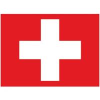 Vlag van Zwitserland stickers - 7 x 10 cm - Landen - Zwitserlandanse vlaggetjes