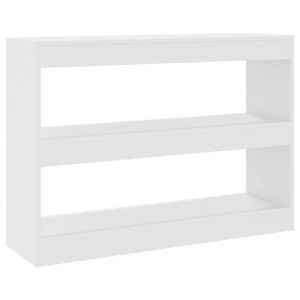 The Living Store Boekenkast Wit - 100 x 30 x 72 cm - Bewerkt hout