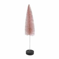 Countryfield kerstboom op voet glitter oudroze 30 cm | 12 stuks