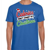 Fout Kerst shirt christmas calories blauw voor heren - thumbnail