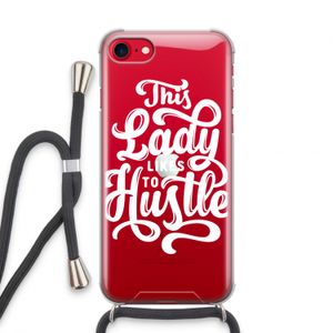 Hustle Lady: iPhone SE 2020 Transparant Hoesje met koord
