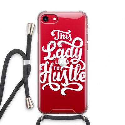 Hustle Lady: iPhone SE 2020 Transparant Hoesje met koord