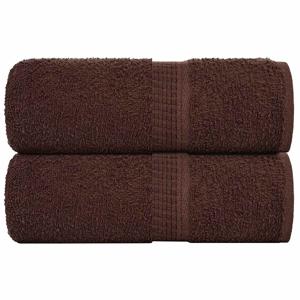 VidaXL Washandjes 2 stuks frogn bruin 30x30 cm 100% katoen