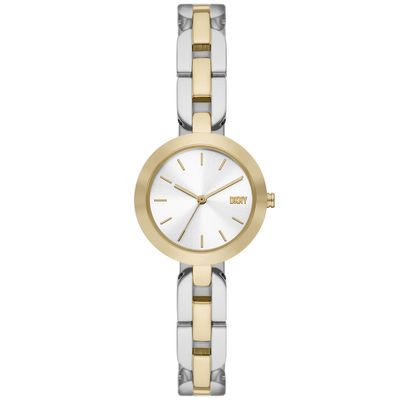 DKNY NY6627 Horloge City Link staal zilver-en goudkleurig-wit 26 mm