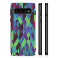Samsung Galaxy S10 Grip Case Abstract Green Blue