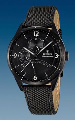 Horlogeband Festina F16849-3 Leder Donkerbruin 20mm