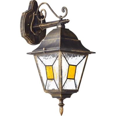 Janel Outdoor Applique Descendant, Dore Black, E27 Max 60W, bol niet inbegrepen