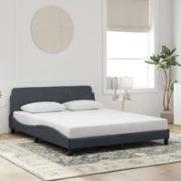 Bedframe zonder matras 160x200 cm fluweel donkergrijs