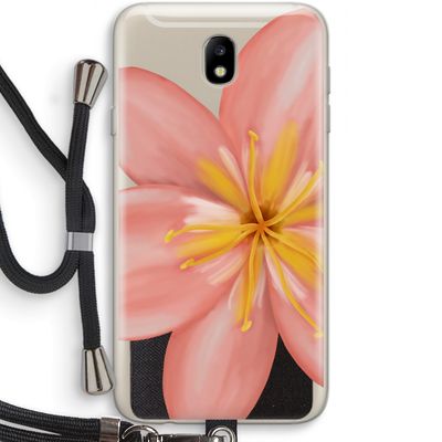 Pink Ellila Flower: Samsung Galaxy J7 (2017) Transparant Hoesje met koord